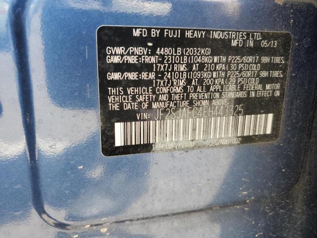 2014 Subaru Forester 2.5I Premium VIN: JF2SJAEC4EH443325 Lot: 61327744