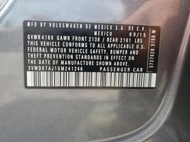 2016 Volkswagen Jetta Se VIN: 3VWD67AJ1GM241246 Lot: 59786144