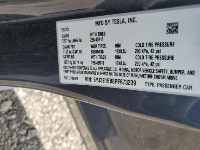 5YJ3E1EB8PF673239 2023 TESLA MODEL 3 - Image 13