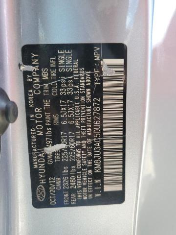 2013 Hyundai Tucson Gls VIN: KM8JU3AC5DU627872 Lot: 60952174