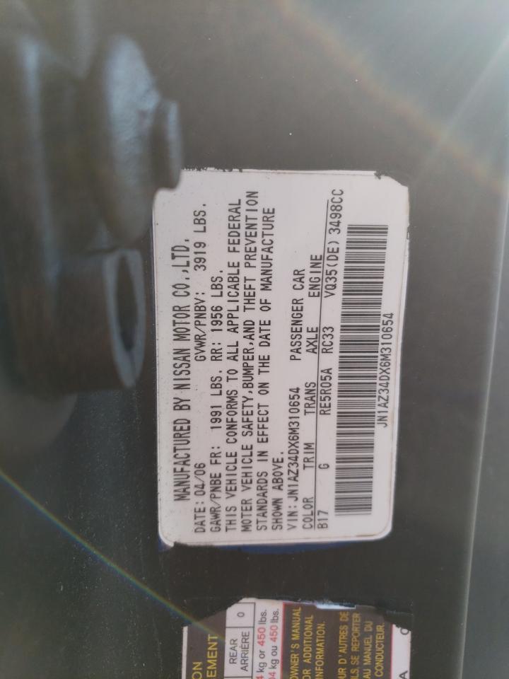 JN1AZ34DX6M310654 2006 Nissan 350Z Coupe