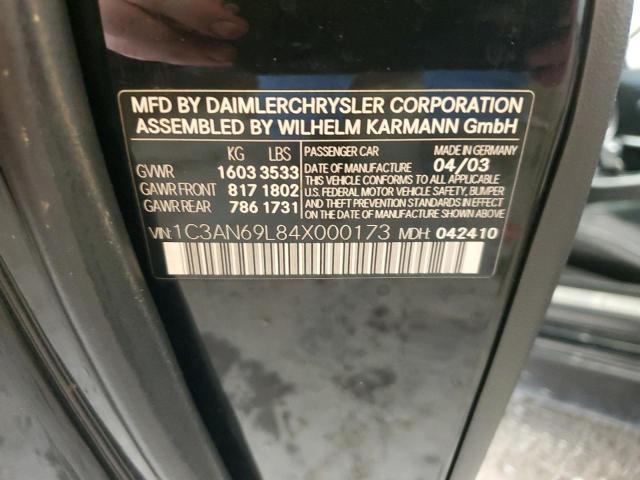 2004 Chrysler Crossfire Limited VIN: 1C3AN69L84X000173 Lot: 59750714