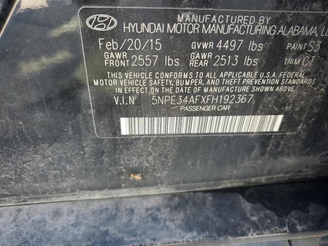 5NPE34AFXFH192367 2015 HYUNDAI SONATA - Image 12