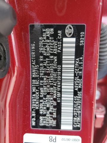 2015 Toyota Camry Le VIN: 4T1BF1FK4FU918160 Lot: 56861354