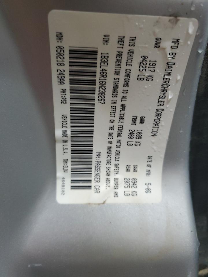 1B3EL46R16N238267 2006 Dodge Stratus Sxt