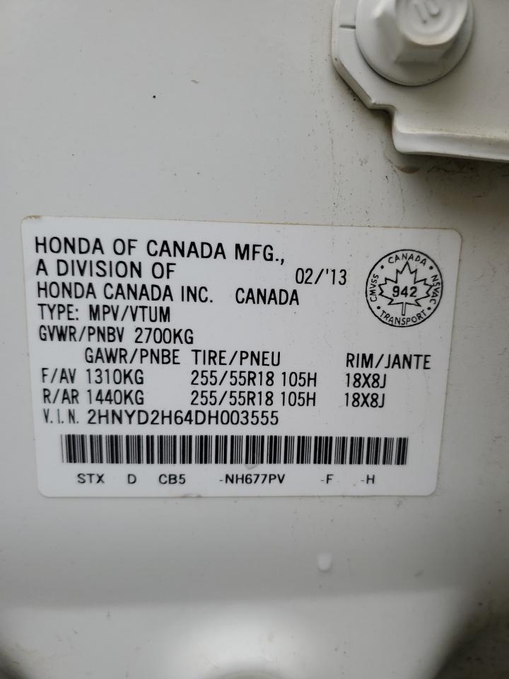 2HNYD2H64DH003555 2013 Acura Mdx Advance
