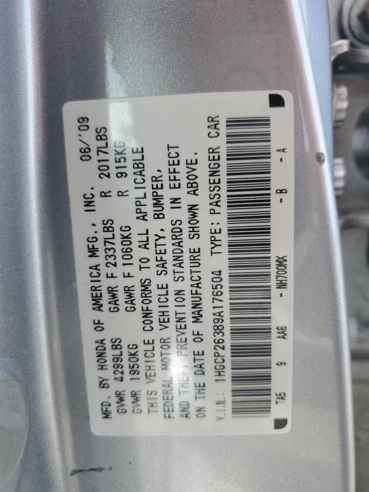 1HGCP26389A176504 2009 Honda Accord Lx