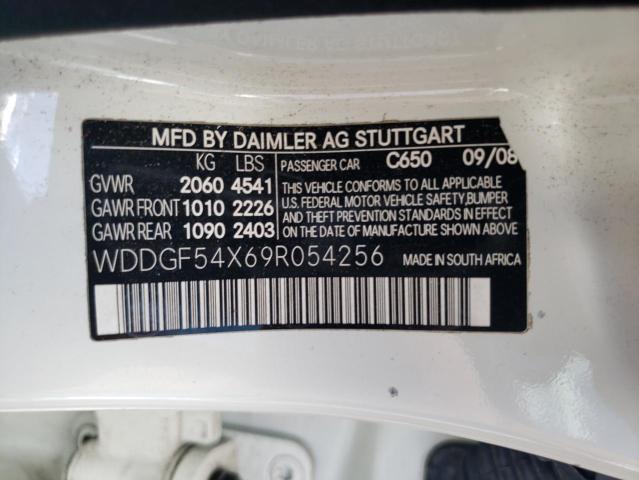 2009 Mercedes-Benz C 300 VIN: WDDGF54X69R054256 Lot: 57849904