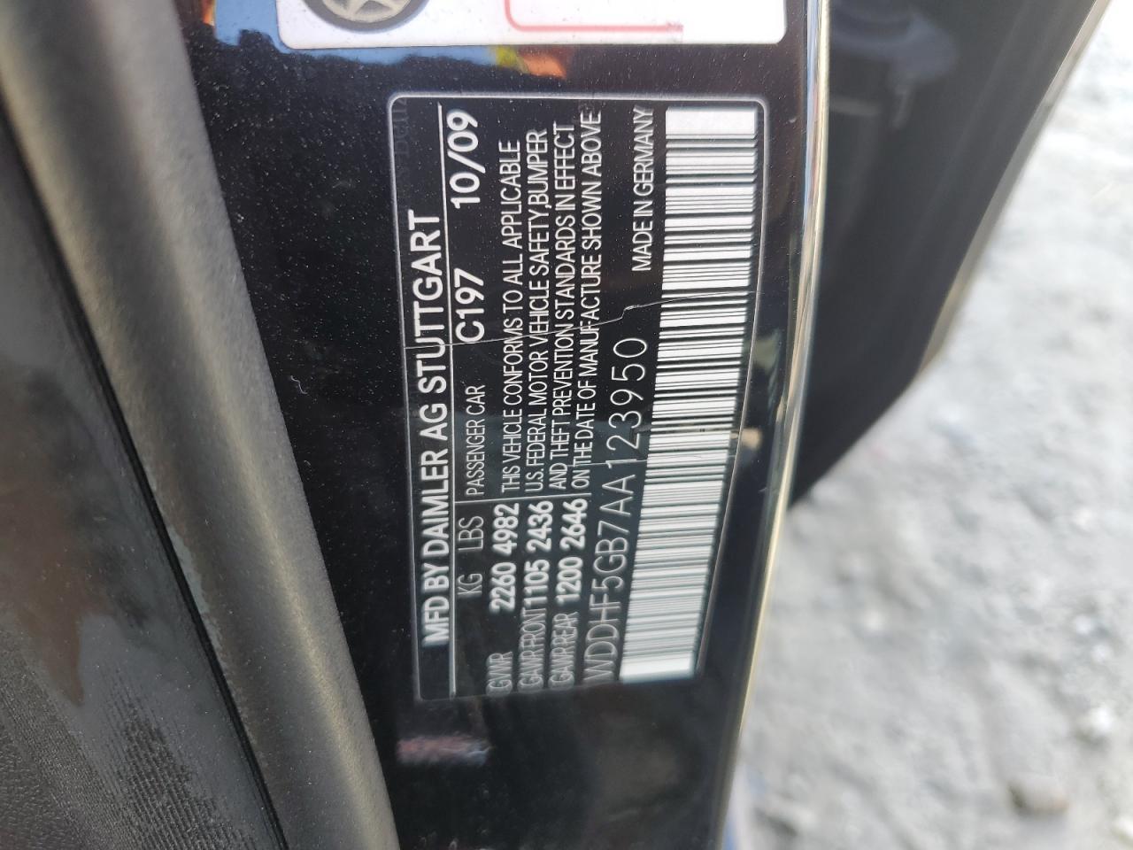 WDDHF5GB7AA123950 2010 Mercedes-Benz E 350