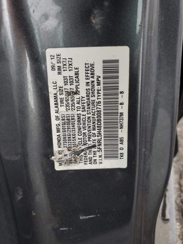 5FNRL5H48DB008776 2013 Honda Odyssey Ex