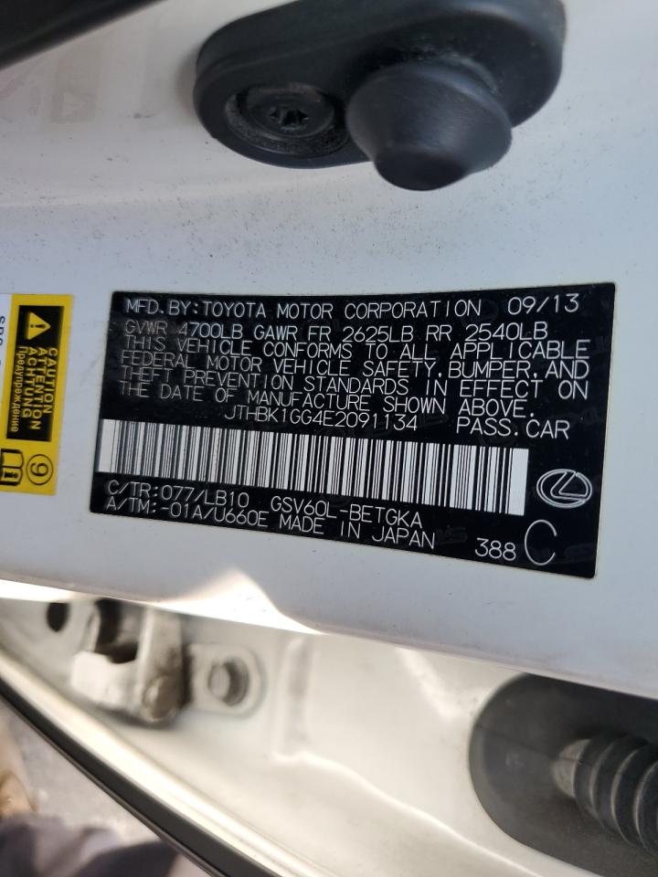 JTHBK1GG4E2091134 2014 Lexus Es 350