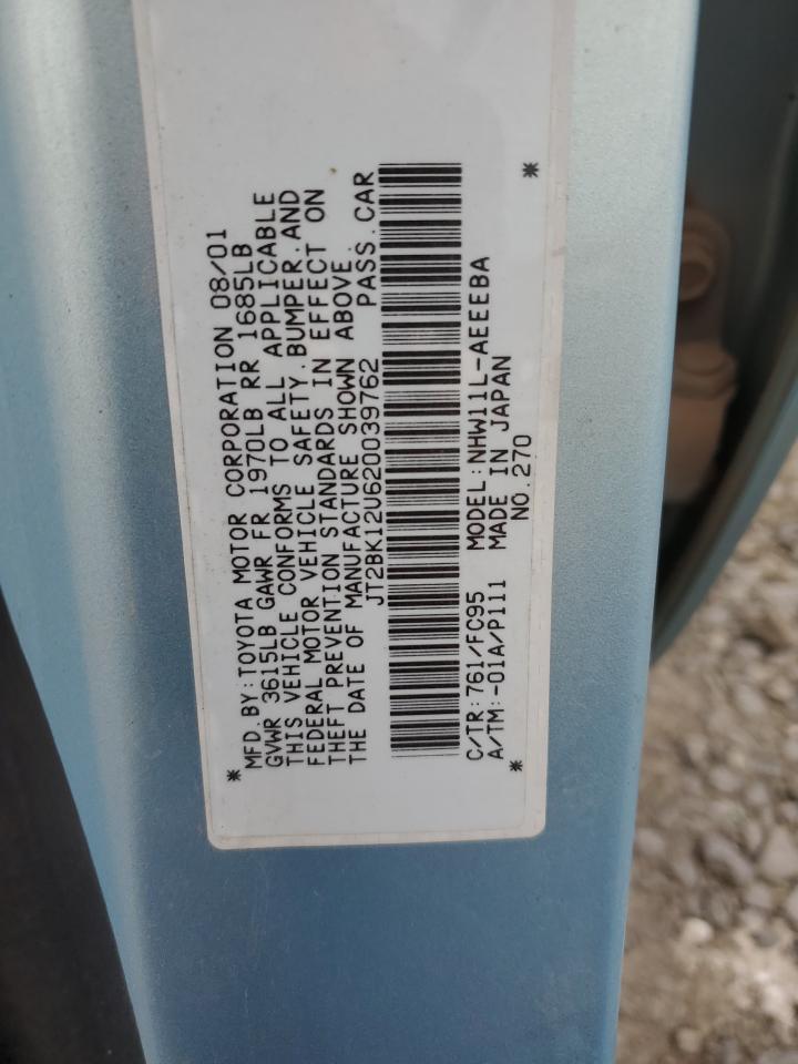 JT2BK12U620039762 2002 Toyota Prius