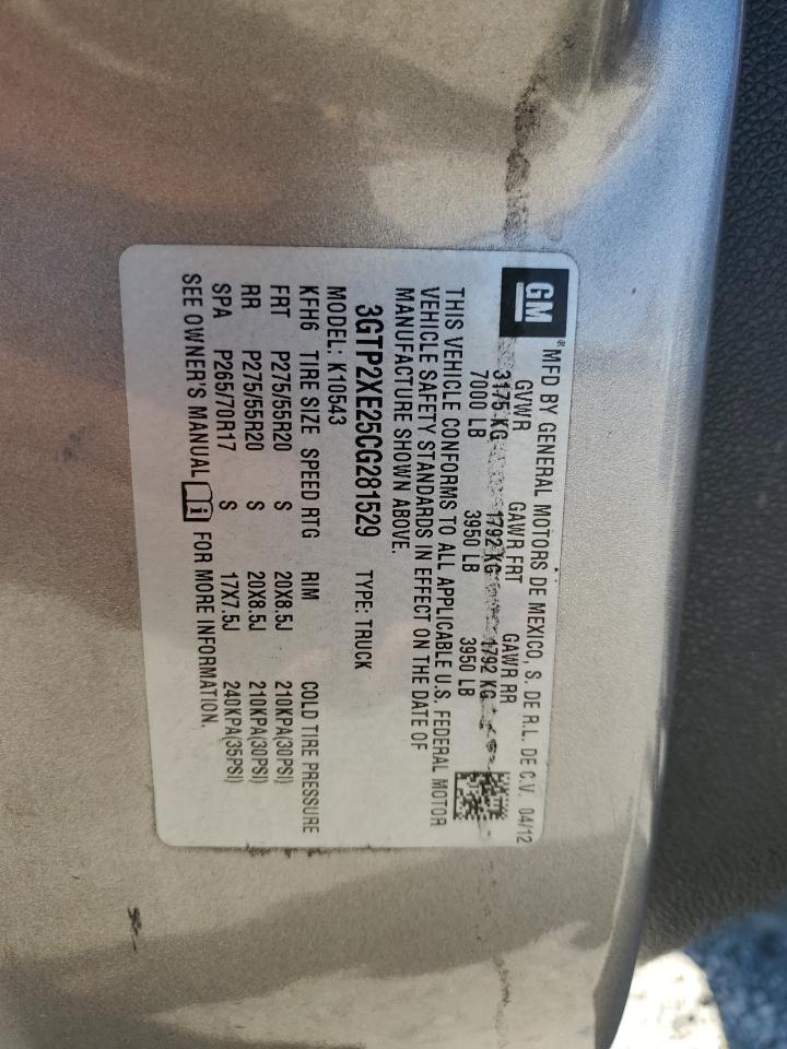 3GTP2XE25CG281529 2012 GMC Sierra K1500 Denali