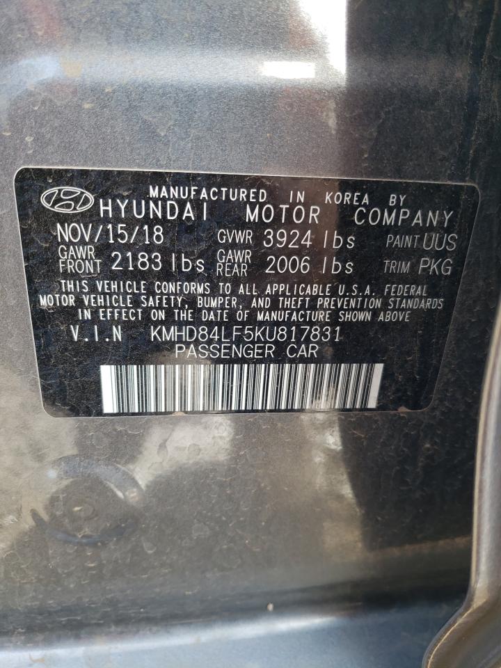 KMHD84LF5KU817831 2019 Hyundai Elantra Sel