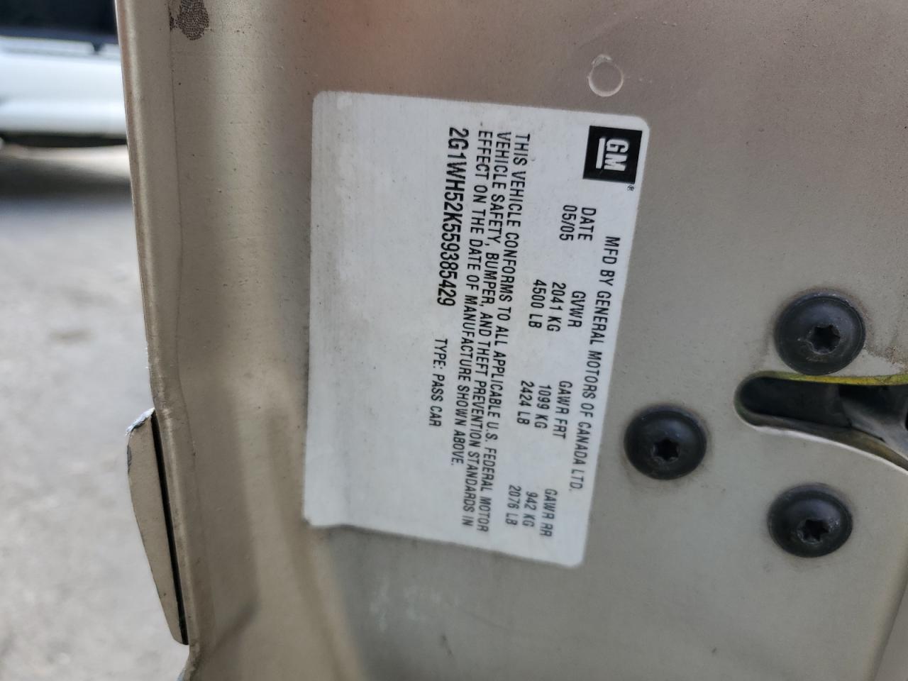 2G1WH52K559385429 2005 Chevrolet Impala Ls