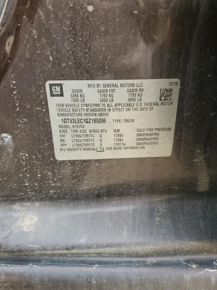 1GTV2LEC1GZ180096 2016 GMC Sierra K1500