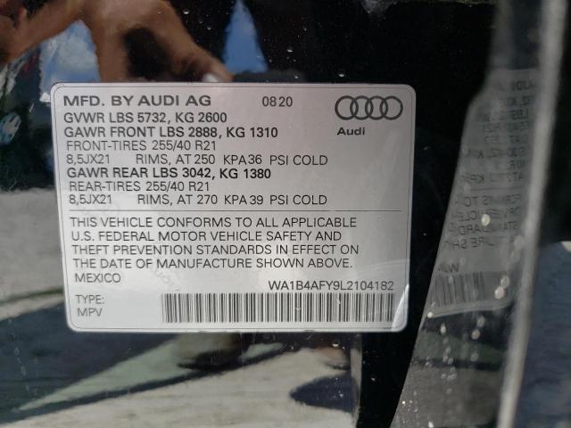 2020 Audi Sq5 Premium Plus VIN: WA1B4AFY9L2104182 Lot: 57980934