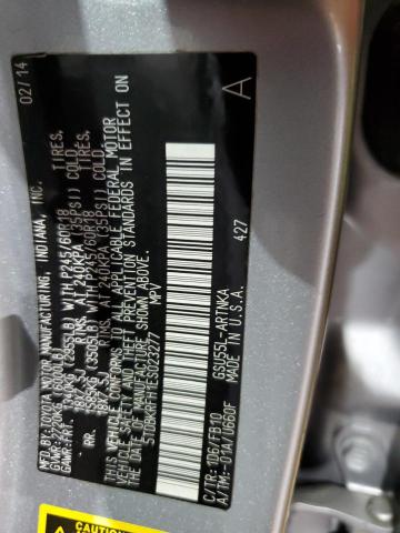 2014 Toyota Highlander Le VIN: 5TDBKRFH1ES023277 Lot: 59509114