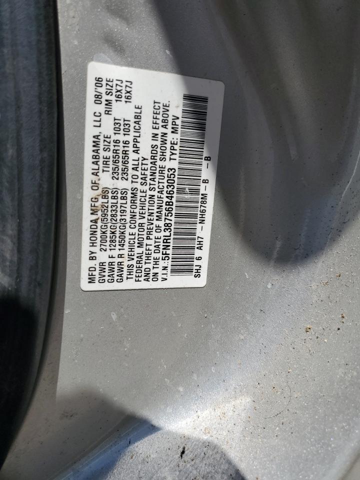 5FNRL38756B463053 2006 Honda Odyssey Exl