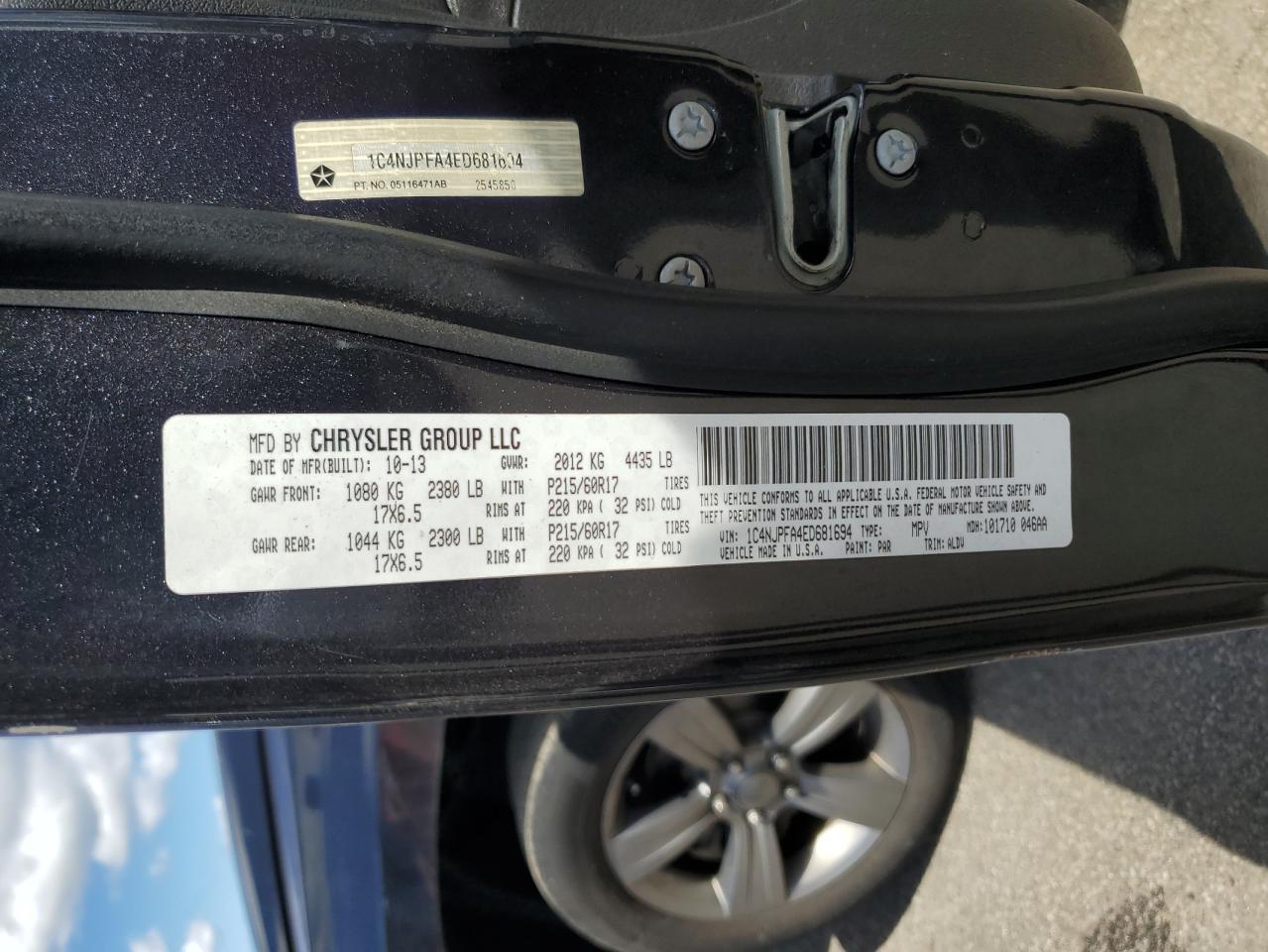 1C4NJPFA4ED681694 2014 Jeep Patriot Latitude