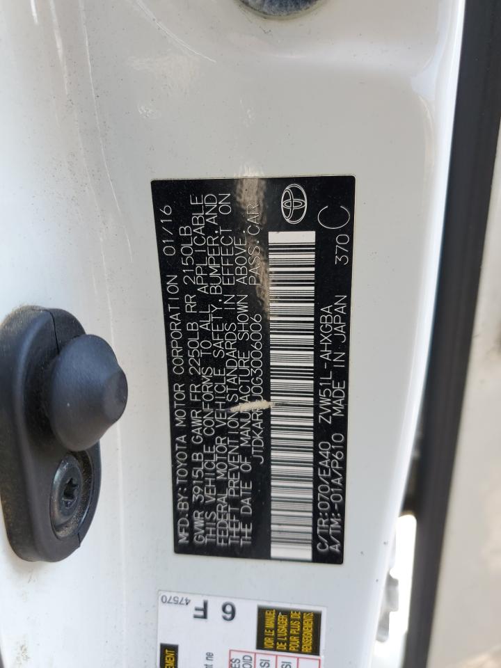 JTDKARFU0G3006006 2016 Toyota Prius