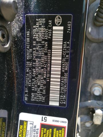 4T1B11HK0KU698859 2019 TOYOTA CAMRY - Image 13