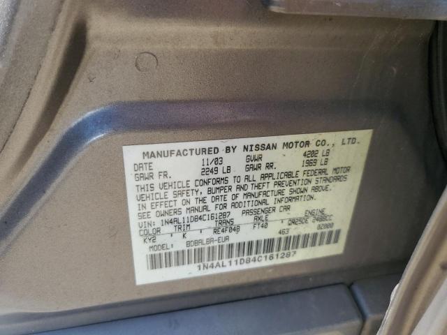 2004 Nissan Altima Base VIN: 1N4AL11D84C161287 Lot: 60171154