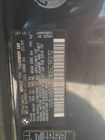 1989 BMW 325 I Automatic VIN: WBABB2301KEC19212 Lot: 59866664