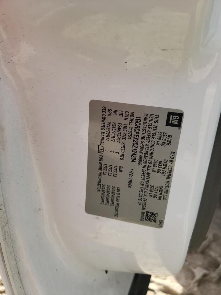 1GCRCPEX2CZ124204 2012 Chevrolet Silverado C1500