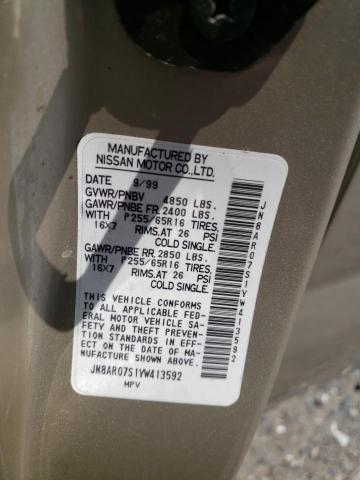 2000 Nissan Pathfinder Le VIN: JN8AR07S1YW413592 Lot: 60308804