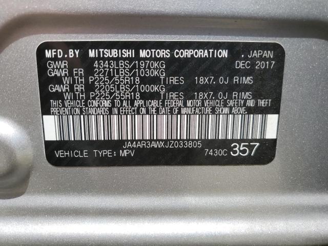 JA4AR3AWXJZ033805 2018 MITSUBISHI OUTLANDER - Image 13