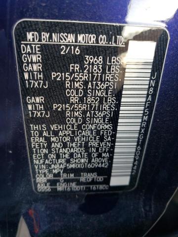 2016 NISSAN JUKE S - JN8AF5MRXGT609442