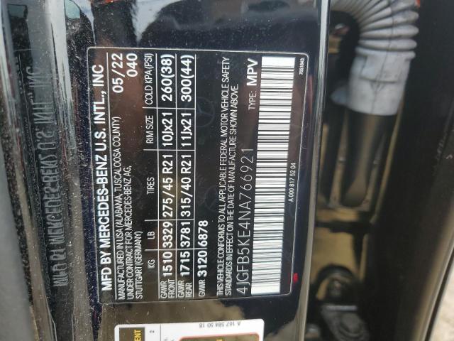 2022 MERCEDES-BENZ GLE 450 4M - 4JGFB5KE4NA766921