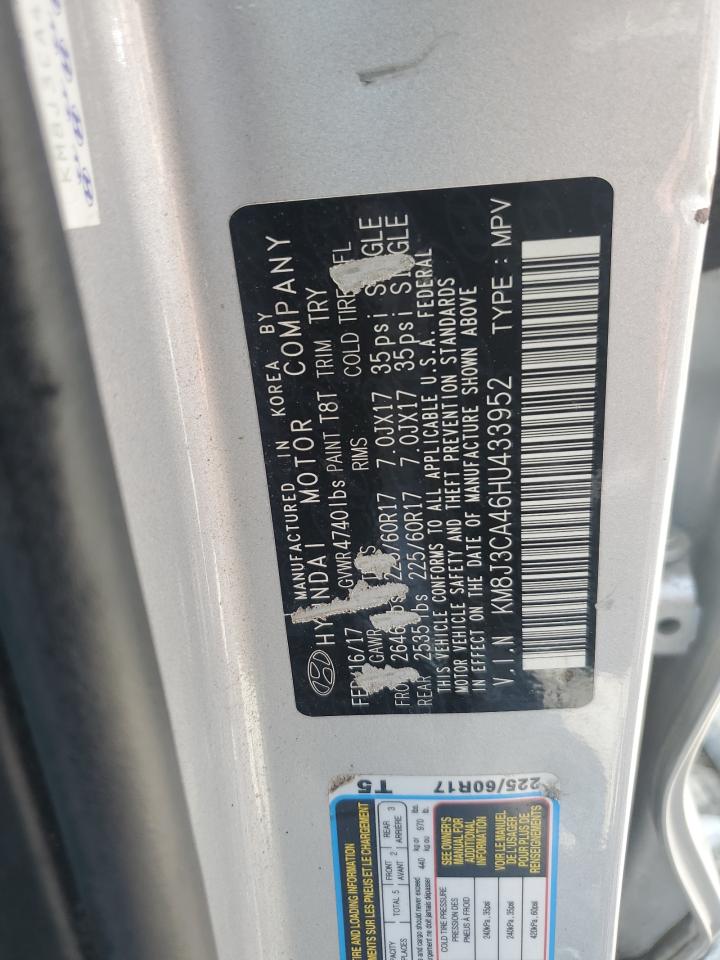 KM8J3CA46HU433952 2017 Hyundai Tucson Limited