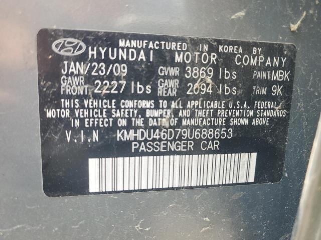 KMHDU46D79U688653 2009 Hyundai Elantra Gls