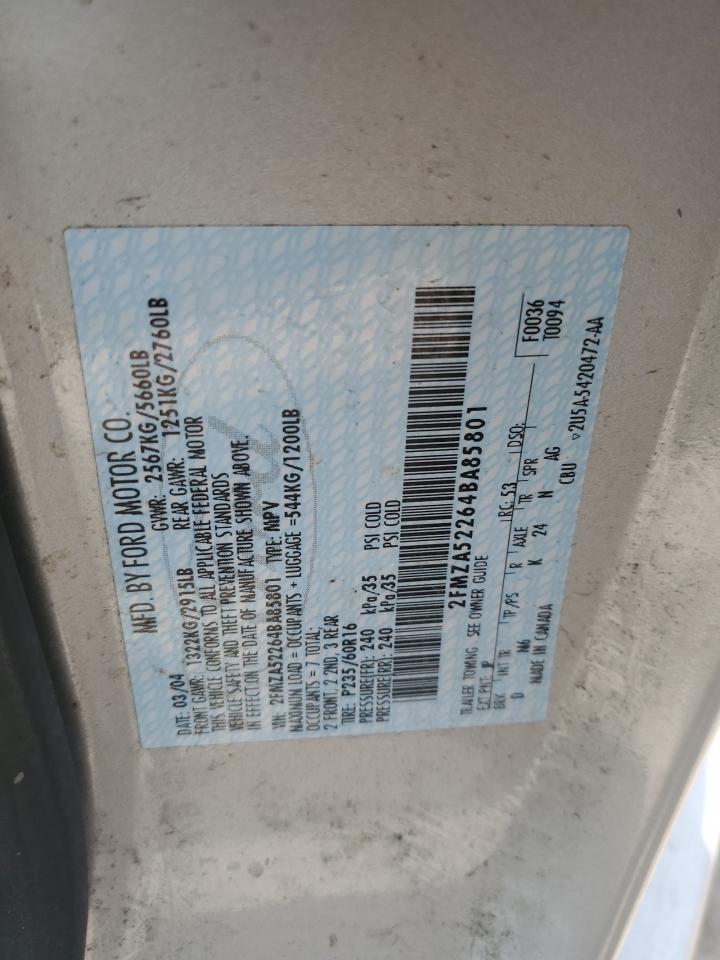 2FMZA52264BA85801 2004 Ford Freestar Sel