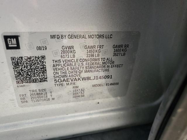 2020 Buick Enclave Essence VIN: 5GAEVAKW8LJ145091 Lot: 57051244