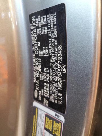 2015 Kia Soul + VIN: KNDJP3A55F7183438 Lot: 60932024