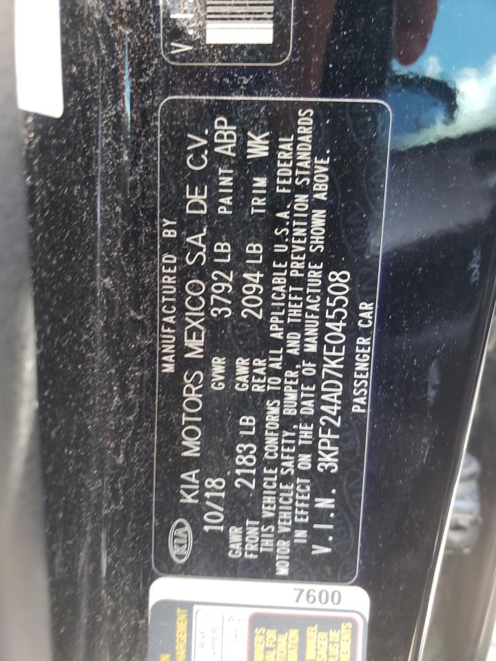 3KPF24AD7KE045508 2019 Kia Forte Fe