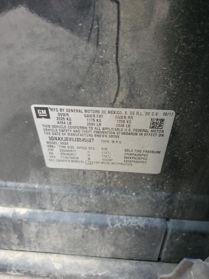 3GNAXJEV8JS545827 2018 Chevrolet Equinox Lt