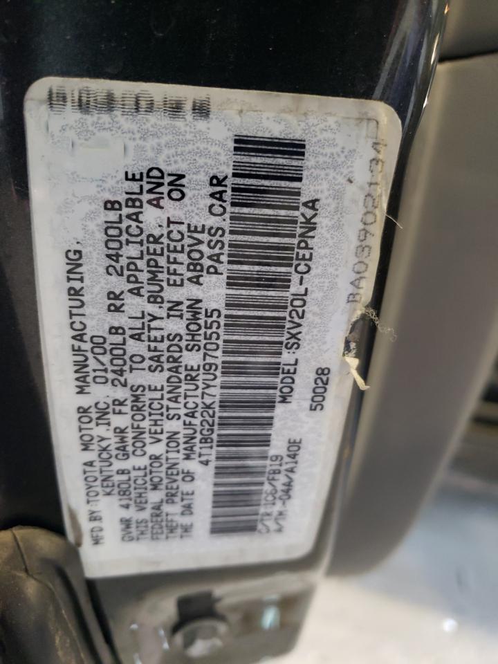 4T1BG22K7YU970555 2000 Toyota Camry Ce