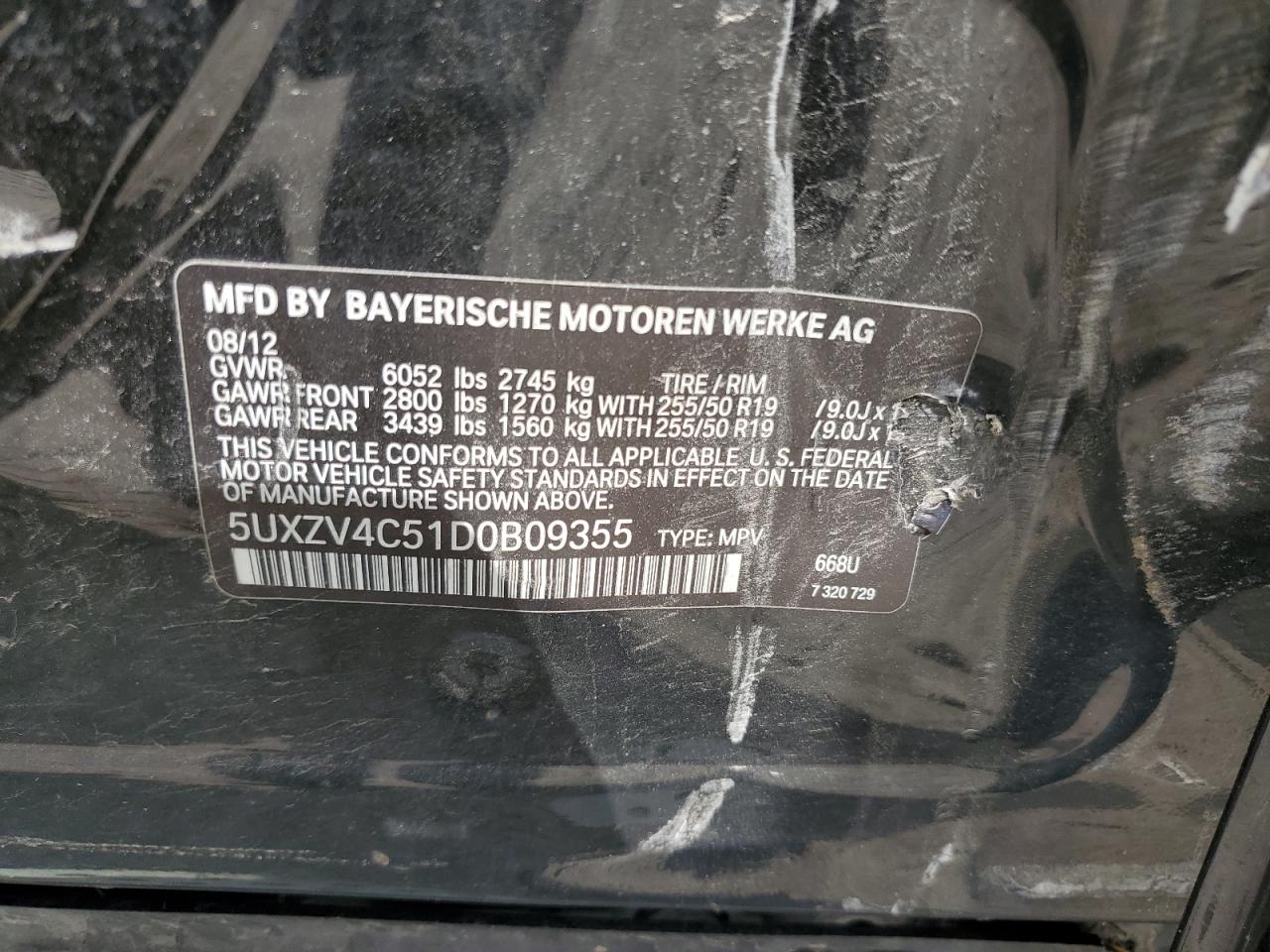 5UXZV4C51D0B09355 2013 BMW X5 xDrive35I