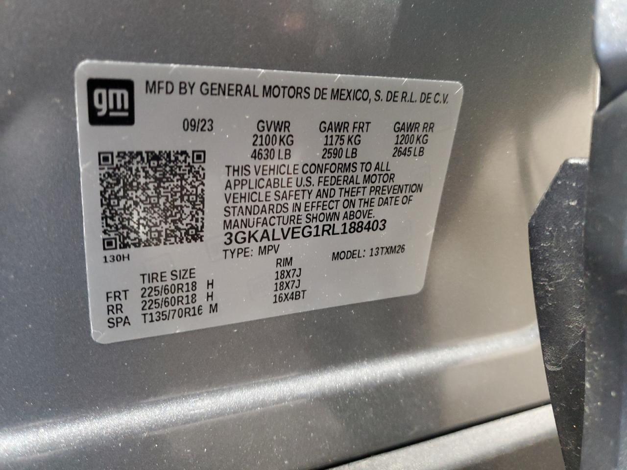 3GKALVEG1RL188403 2024 GMC Terrain Slt