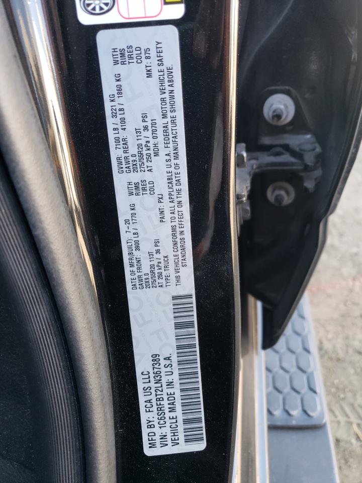 1C6SRFBT2LN367389 2020 Ram 1500 Big Horn/Lone Star