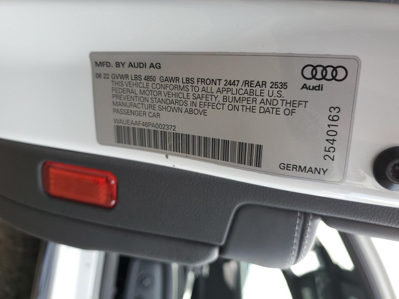 WAUEAAF46PA002372 2023 Audi A4 Premium Plus 45