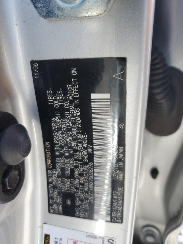 JTEZT14RX70028276 2007 Toyota 4Runner Sr5