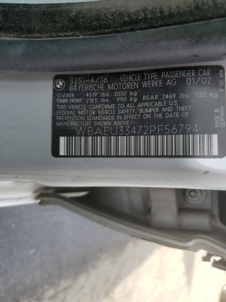 WBAEU33472PF56794 2002 BMW 325 Xi