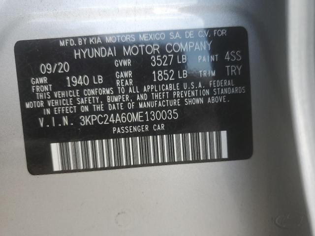 VIN 3KPC24A60ME130035 2021 Hyundai Accent, SE no.12