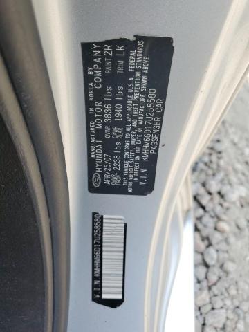 2007 Hyundai Tiburon Gs VIN: KMHHM66D17U258580 Lot: 59295084