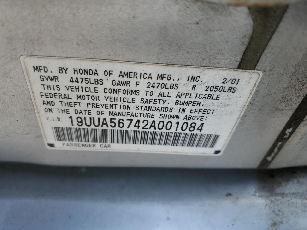 19UUA56742A001084 2002 Acura 3.2Tl